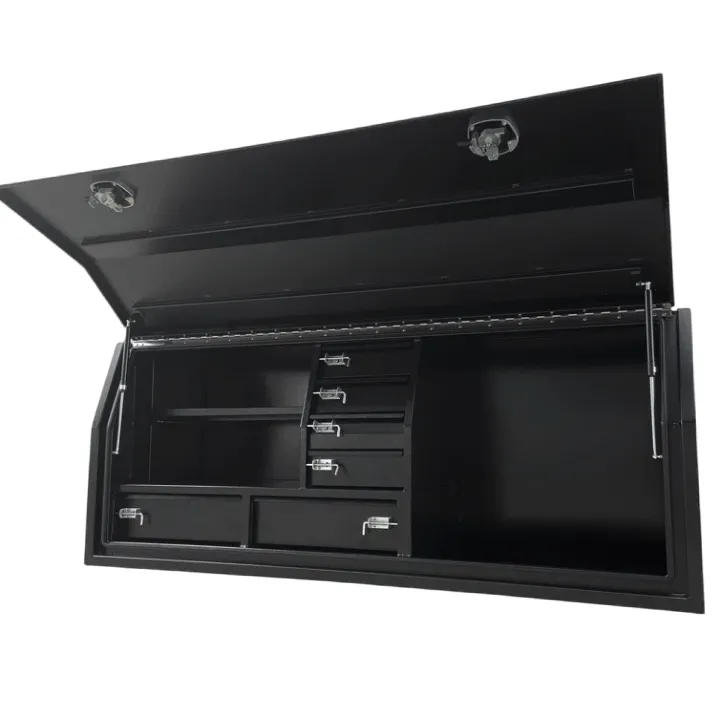 Boîte à outils à ouverture latérale en aluminium à plaque plate