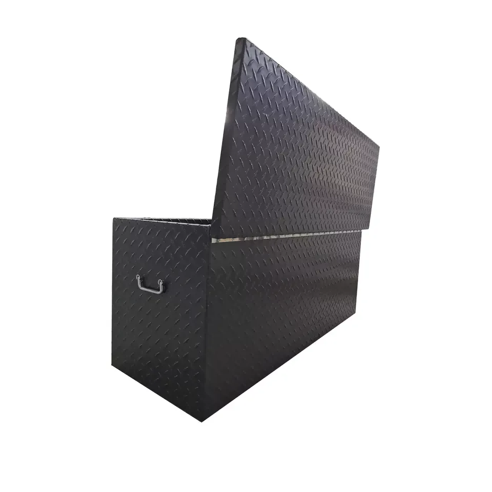 Boîtes à outils pour camions à ouverture supérieure avec pulvérisation électrique noire