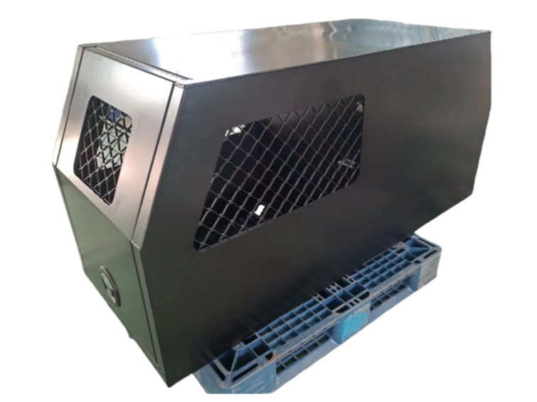 Auvent Ute en alliage noir avec boîte à chien