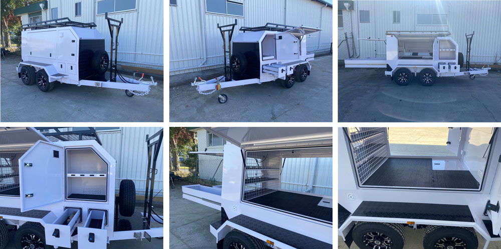 Remorque commerciale de grande taille à double essieux Remorque commerciale de grande taille à double essieux